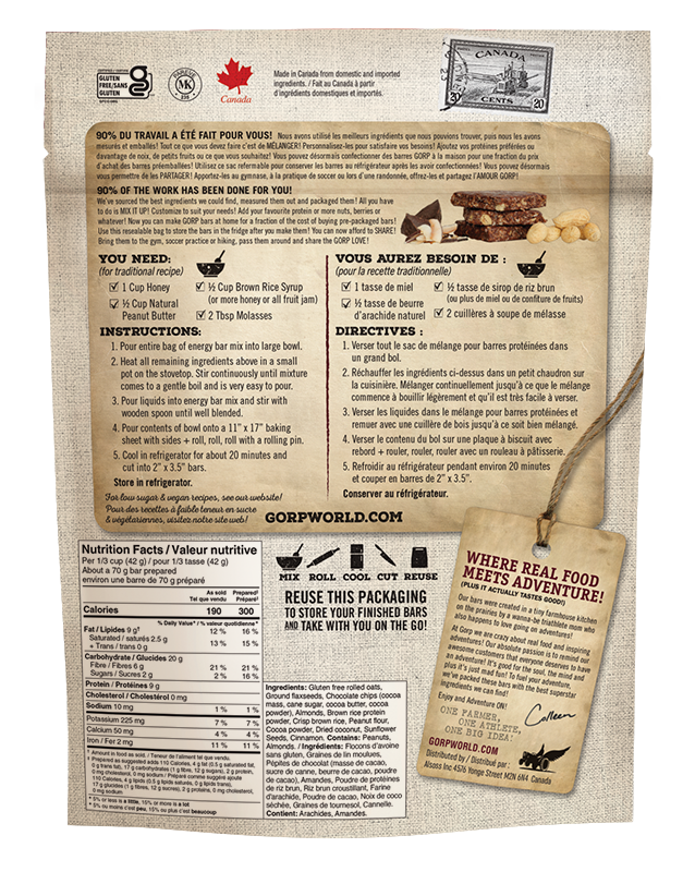 Cocoa, Flax & Almond - Energy Bar Ready Mix