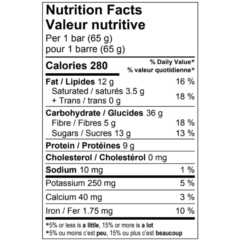 Cocoa, Flax & Almond Energy Bar - GORP Clean Energy Bar - Box of 12