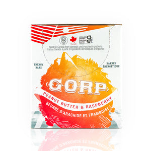 Peanut Butter & Raspberry - GORP Clean Energy Bars - Box of 12