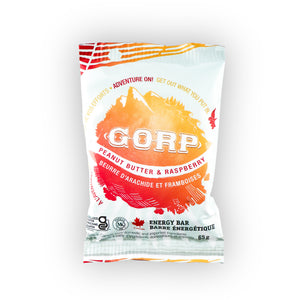 Peanut Butter & Raspberry - GORP Clean Energy Bars - Box of 12