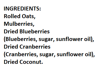 GORP Oatmeal Blend - Prairie Berry & Coconut - GORP Clean Energy Bar