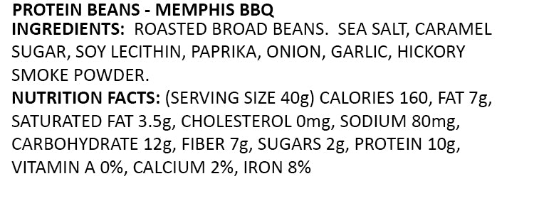 Memphis BBQ Protein Chips Ingredients and Nutrition Facts information
