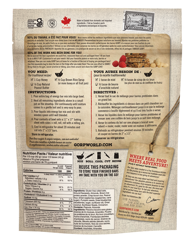 Peanut Butter & Raspberry - Energy Bar Ready Mix