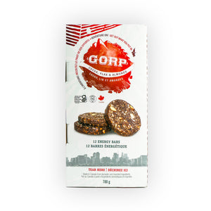 Cocoa, Flax & Almond Energy Bar - GORP Clean Energy Bar - Box of 12