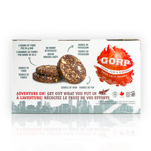 Cocoa, Flax & Almond Energy Bar - GORP Clean Energy Bar - Box of 12