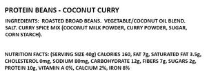 coconut curry roasted bean chips ingredients and nutrition facts